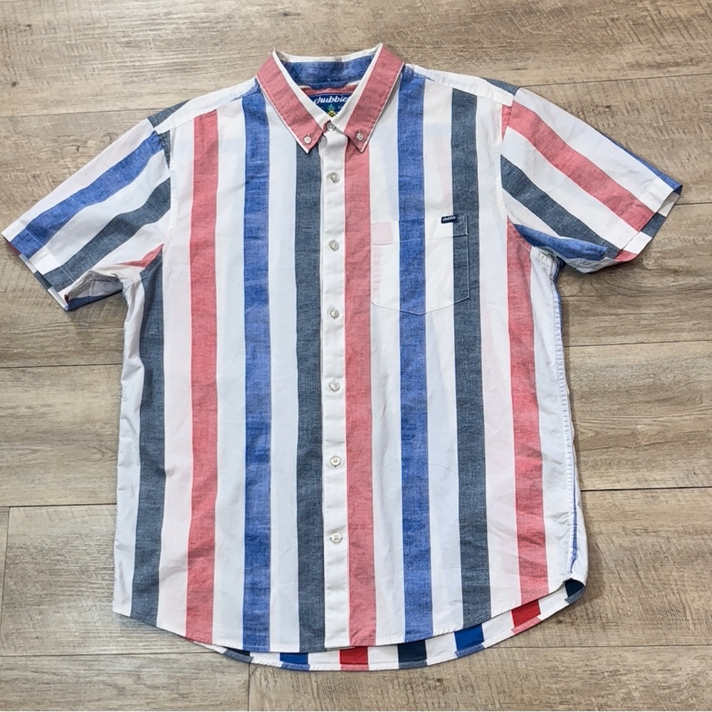 Chubbies The Sweet Stripes Friday Shirt Size XL